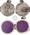 France, Troisième République (1870-1940), Médaille-boîte, Notre 75 en Alsace, 1915, Paris, Av. NOTRE 75 / 1914-1915, Canon de 75 dans la plaine, au lo...