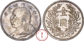 Chine, République de Chine (1912-1949), Yuan ShiKai, Dollar, 1914 Argent, TTB+, 26.8 g, 39 mm, Y-329 – LM-63,