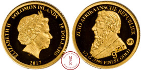 Iles Salomon, Elisabeth II (1952-2022), Valuable 10 collection, 10 Dollars, 1898 Single 9 pond 1899n Birch Cent, 2017 2.500 ex., Or, 999%, FDC, PROOF,...