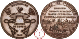 Italie, Expédition Française, Médaille, 1849 Av. COQUERICO / OUDINOT DE REGGIO / 1849, Chapeau de cardinal surmonté d'un coq, Rv. GLOIRE DE L'ITALIE /...