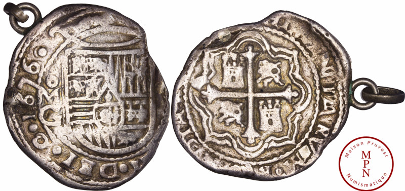 Mexique. Charles II (1665-1700), 8 Reales, 1676, M, Mexico, Argent, TTB, 27.58 g...