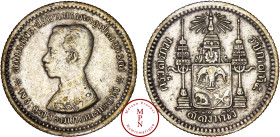 Thaïlande, Rama V (1868-1910, 1/4 Baht, Argent, TTB/TTB+, 3.8 g, 21 mm, KM Y 33, Collection Gauthiez Pierre.