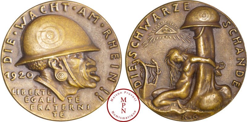 Allemagne, République de Weimar (1918-1933), Médaille, Occupation française du R...