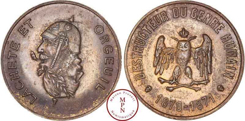 France, Second Empire (1852-1870), Module de 10 centimes, Av. LACHETE ET ORGUEIL...