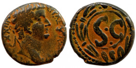 Tiberius. (14-37 AD). Æ Bronze. Syria.
27mm 13,65g
Artificial sand patina