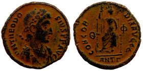 Theodosius I AD 379-395. follis
18mm 2,20g
Artificial sand patina