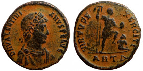 VALENTINIAN I. AE, Follis. 367-375 AD 
26mm 8,24g
Artificial sand patina