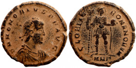 Honorius 393-423AD AE follis Bronze. 
22mm 8,65g
Artificial sand patina