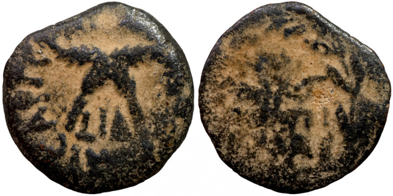 Judaea. Claudius (41-54). AE Prutah, struck under Antonius Felix 
16mm 2,38g