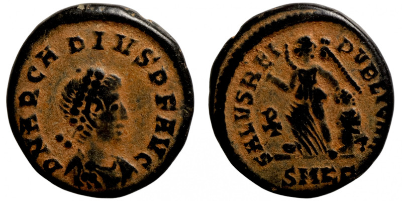 Arcadius (AD 383 - 388). AE Follis
13mm 1,57g