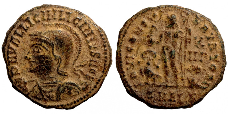 Licinius II. (315-324 ) Follis 
19mm 3,29g
Artificial sand patina