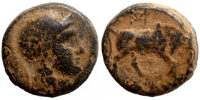 Roman provincial bronze coin Artifically sand patina
17mm 8,56g
Artificial sand patina