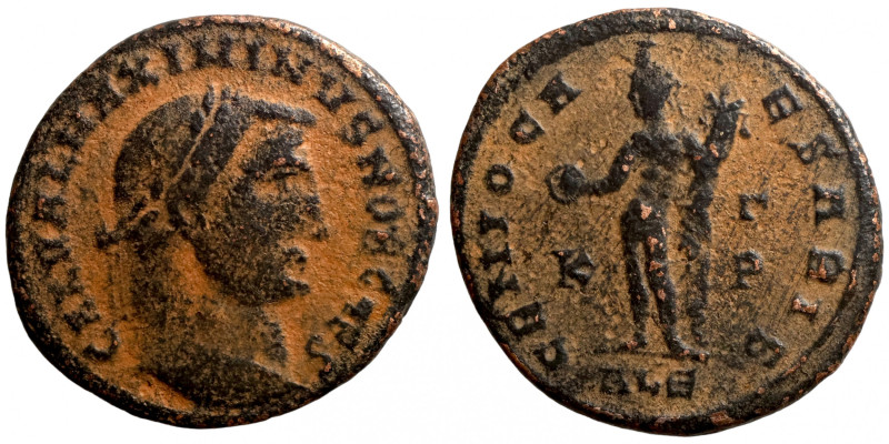 Maximinus II, 310-313 AD. Follis 
25mm 5,28g
Artificial sand patina