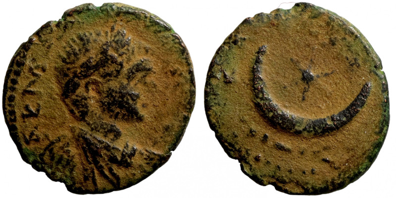 Roman Bronze Coin Artifically sand patina
17mm 3,60g
Artificial sand patina