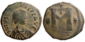 Byzantine bronze coin
32mm 16,87g
Artificial sand patina