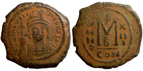 Byzantine bronze coin
28mm 10,91g
Artificial sand patina