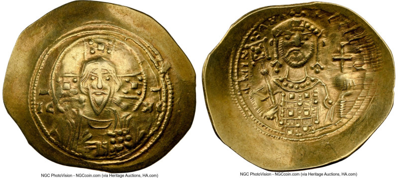 Michael VII Ducas (AD 1071-1078). AV/EL histamenon nomisma scyphate (28mm, 4.32 ...