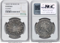 Republic 8 Reales 1833 Ca-MR VF Details (Cleaned) NGC, Chihuahua mint, KM377.2, DP-Ca03. (Rare). A very elusive type, proven by only 11 examples that ...