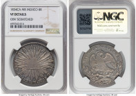 Republic 8 Reales 1834 Ca-MR VF Details (Obverse Scratched) NGC, Chihuahua mint, KM377.2, DP-Ca04. A "very rare" Chihuahua date that should still be q...
