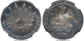 Republic 8 Reales 1840 Ca-RG XF45 NGC, Chihuahua mint, KM377.2, DP-Ca11 (Very Rare). Die style of 1840, one dot after date type. Wholly enticing and a...