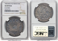 Republic 8 Reales 1850/40 Ca-RG AU Details (Cleaned) NGC, Chihuahua mint, KM377.2, DP-Ca21. A very sharp example of the date with an above average str...