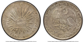 Republic 8 Reales 1850/40 Ca-RG AU Details (Scratch) PCGS, Chihuahua mint, KM377.2, DP-Ca21 (Scarce). A more difficult type, especially with as much r...
