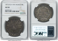 Republic 8 Reales 1873/3 Ca-MM AU50 NGC, Chihuahua mint, KM377.2, DP-Ca49. Repunched 3 variety. HID09801242017 © 2024 Heritage Auctions | All Rights R...