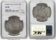 Republic 8 Reales 1874 Ca-MM AU58 NGC, Chihuahua mint, KM377.2, DP-Ca50. HID09801242017 © 2024 Heritage Auctions | All Rights Reserved