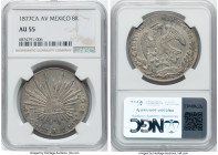 Republic 8 Reales 1877 Ca-AV AU55 NGC, Chihuahua mint, KM377.2, DP-Ca56 (Very Scarce). HID09801242017 © 2024 Heritage Auctions | All Rights Reserved