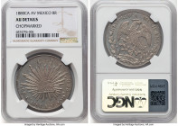 Republic 8 Reales 1880 Ca-AV AU Details (Chopmarked) NGC, Chihuahua mint, KM377.2, DP-Ca59. A "rare" date, in choice condition aside from the smatteri...