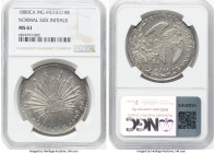 Republic 8 Reales 1880 Ca-MG MS61 NGC, Chihuahua mint, KM377.2, DP-Ca62. Normal sized initials variety. HID09801242017 © 2024 Heritage Auctions | All ...