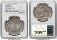 Republic 8 Reales 1881 Cn-JD AU Details (Obverse Scratched) NGC, Culiacan mint, KM377.3, DP-Cn41 (Scarce). This issue marks the re-beginning of the CN...