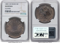 Republic 8 Reales 1885 C-AM AU Details (Cleaned) NGC, Culiacan mint, KM377.3, DP-Cn46 (Very Scarce). Despite the noted qualifier, the piece at hand re...