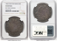 Republic 8 Reales 1844/43 Do-RM XF Details (Reverse Rim Damage) NGC, Durango mint, KM377.4. A handsome and terrifically original example of this bette...