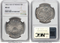 Republic 8 Reales 1862/1 Do-CP MS62 NGC, Durango mint, KM377.4, DP-Do42. HID09801242017 © 2024 Heritage Auctions | All Rights Reserved