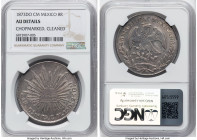 Republic 8 Reales 1873 Do-CM AU Details (Chopmarked, Cleaned) NGC, Durango mint, KM377.4, DP-Do54 (Scarcer). Only 6 examples of this type are found on...