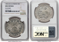 Republic 8 Reales 1855/4 Ga-JG UNC Details (Cleaned) NGC, Guadalajara mint, KM377.6, DP-Ga37. HID09801242017 © 2024 Heritage Auctions | All Rights Res...