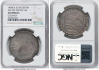 Republic 8 Reales 1860 Ga-JG AU Details (Cleaned) NGC, Guadalajara mint, KM377.6, DP-Ga42. No dot within tail variety. Tangerine-champagne toning is f...
