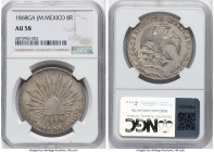 Republic 8 Reales 1868 Ga-JM AU58 NGC, Guadalajara mint, KM377.6, DP-Ga48. A near-Mint example with hidden tangerine toning. HID09801242017 © 2024 Her...