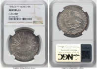 Republic 8 Reales 1868 Zs-YH AU Details (Cleaned) NGC, Zacatecas mint, KM377.13, DP-Zs53. The scarcer assayer variety from this dated issue. HID098012...