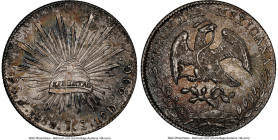 Republic 8 Reales 1884 Zs-JS MS65 NGC, Zacatecas mint, KM377.13, DP-Zs69. Conditionally and aesthetically superior for the date, outranking all but tw...