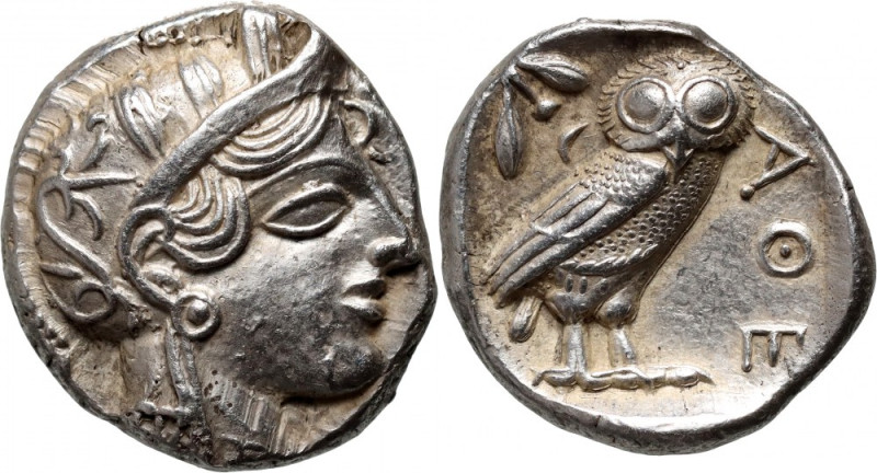 Greece, Attica, Tetradrachm, after 449 BC, Athens Weight 17,17 g, 25 mm.
 Waga ...