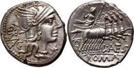Roman Republik, L. Antestius Gragulus, Denar 136 BC, Rome