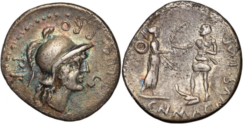 Roman Republic, Cnaeus Pompey Jr. 48-45 BC, Denar, Corduba Weight 3,69 g, 20 mm....