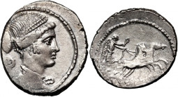 Roman Republic, T. Carisius 46 BC, Denar, Rome