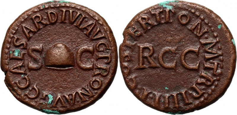 Roman Empire, Caligula 37-41, Quadrans, Rome Weight 3,66 g, 18 mm. Waga 3,66 g, ...