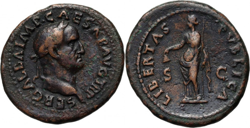 Roman Empire, Galba 68-69, Dupondius, Rome Weight 11,25 g, 27 mm. Waga 11,25 g, ...