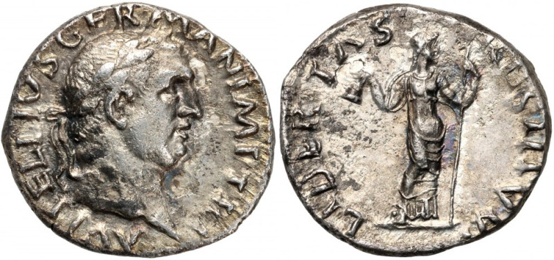 Roman Empire, Vitellius 69, Denar, Rome Weight 3,00 g, 18 mm. Nice details, some...