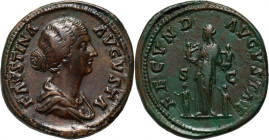 Roman Empire, Faustina II 161-175 (wife of Marcus Aurelius), Sestertius, Rome