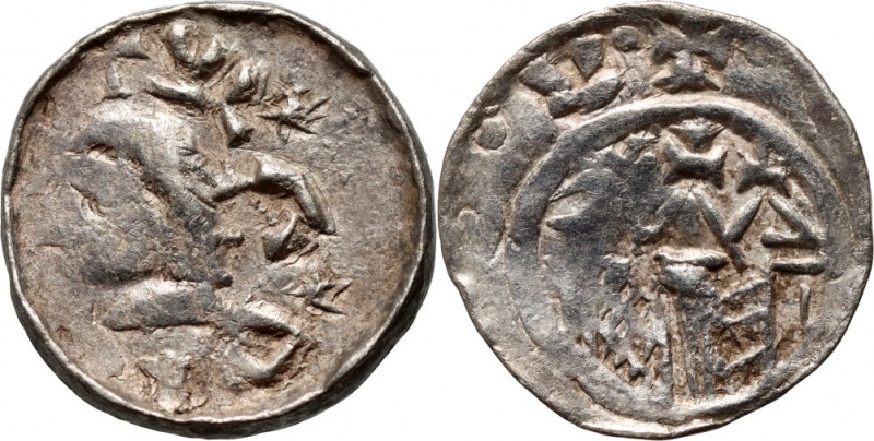 Władysław I Herman 1081-1102, denar, Kraków Waga 1,01 g. Reference: Kopicki 34 (...